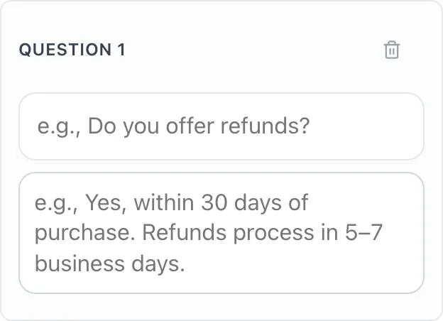 Empty FAQ Schema Generator before any input