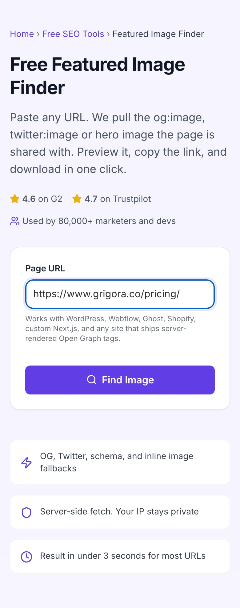 Featured Image Finder with input filled in