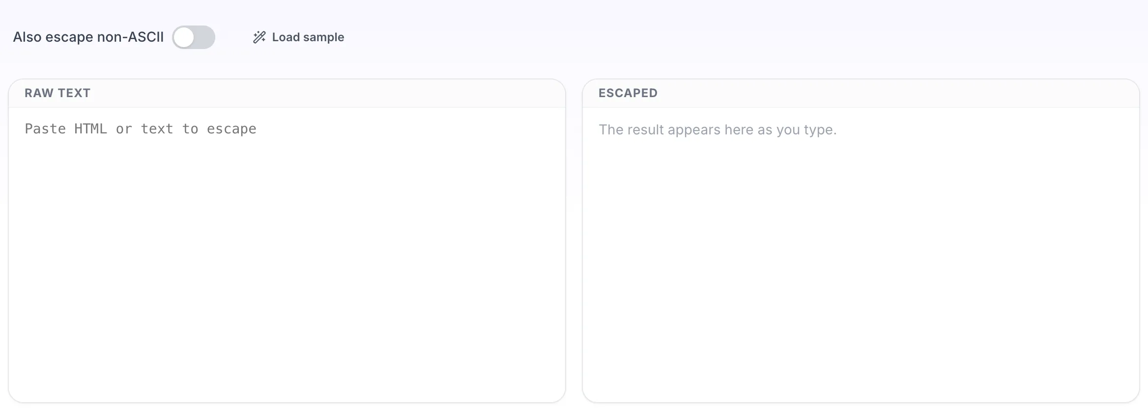 Empty HTML Encoder before any input