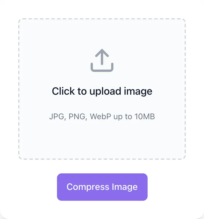 Empty Image Size Compressor before any input