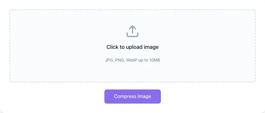 Empty Image Size Compressor before any input