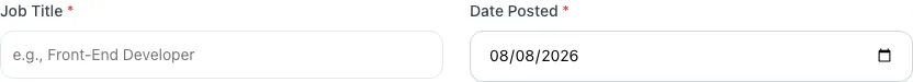 Empty Job Posting Schema Generator before any input