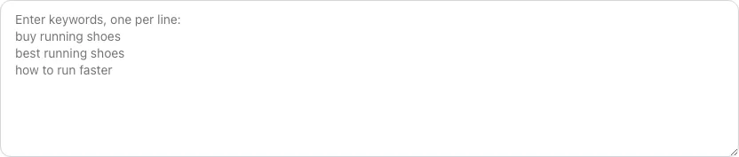 Empty Keyword Intent Classifier before any input