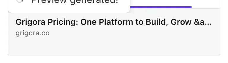 Linkedin Share Preview showing its result