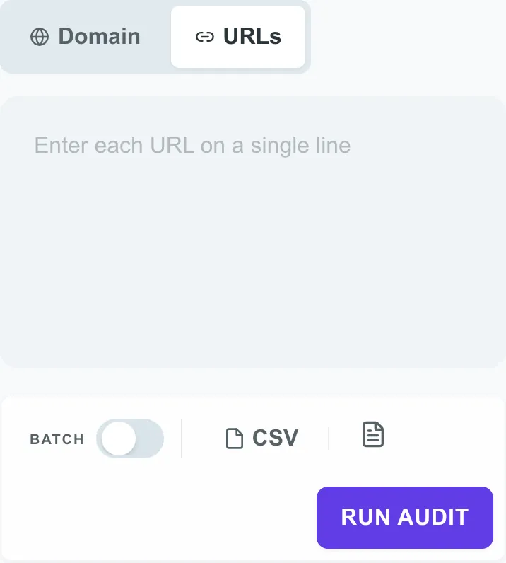 Empty Outbound Link Checker before any input