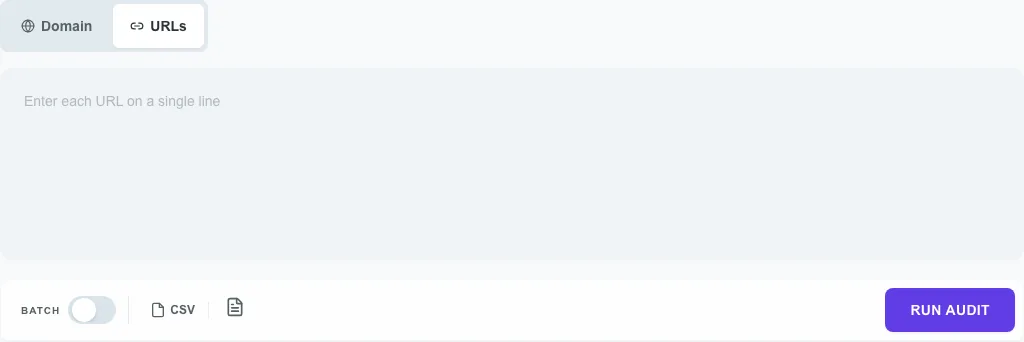 Empty Outbound Link Checker before any input