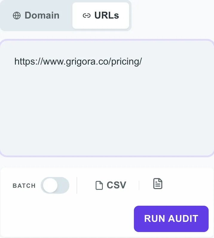 Outbound Link Checker with input filled in