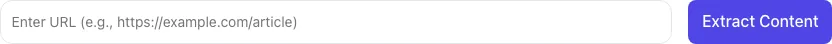 Empty Page Content Extractor before any input