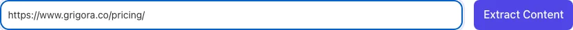 Page Content Extractor with input filled in