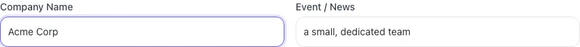 Press Release Title Generator with input filled in