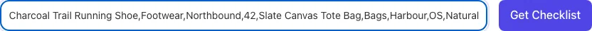 Publishing Checklist Generator with input filled in