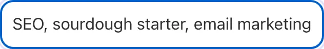 Question Keyword Generator with input filled in