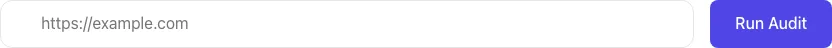 Empty SEO Audit Mini Tool before any input