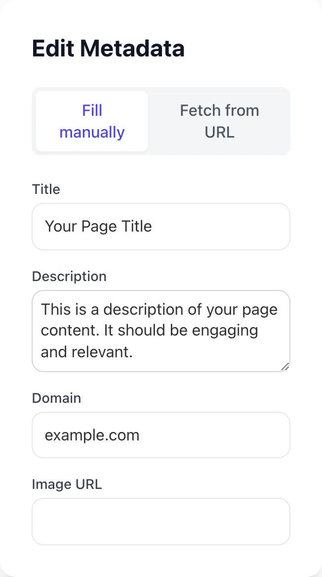 Empty Twitter Share Preview before any input