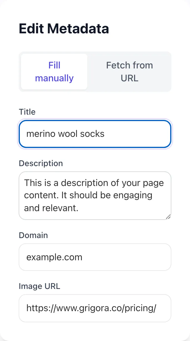 Twitter Share Preview with input filled in