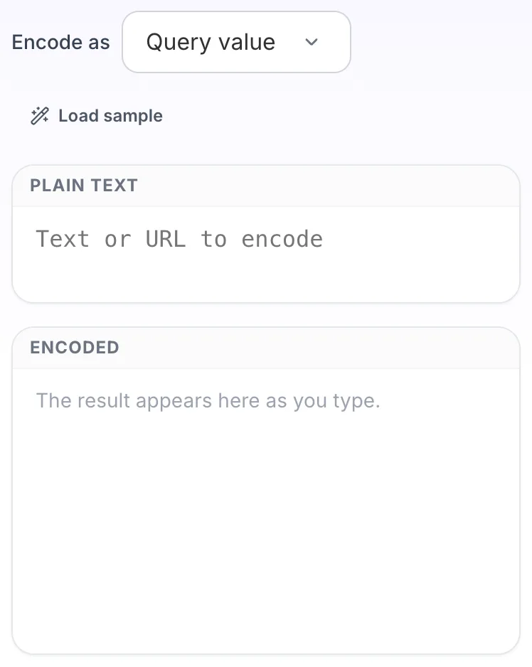 Empty URL Encoder before any input