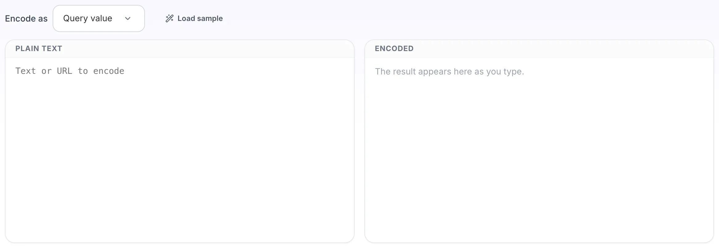 Empty URL Encoder before any input