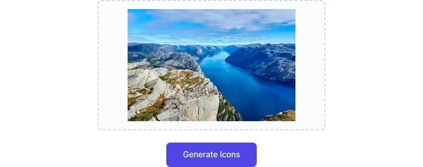 Website Icon Generator with input filled in