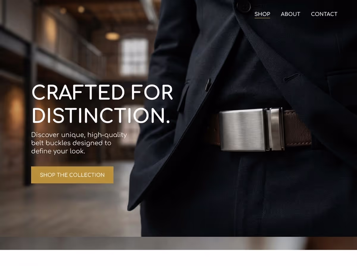 Create Belt Buckle Online Stores in Minutes | AI Builder website preview