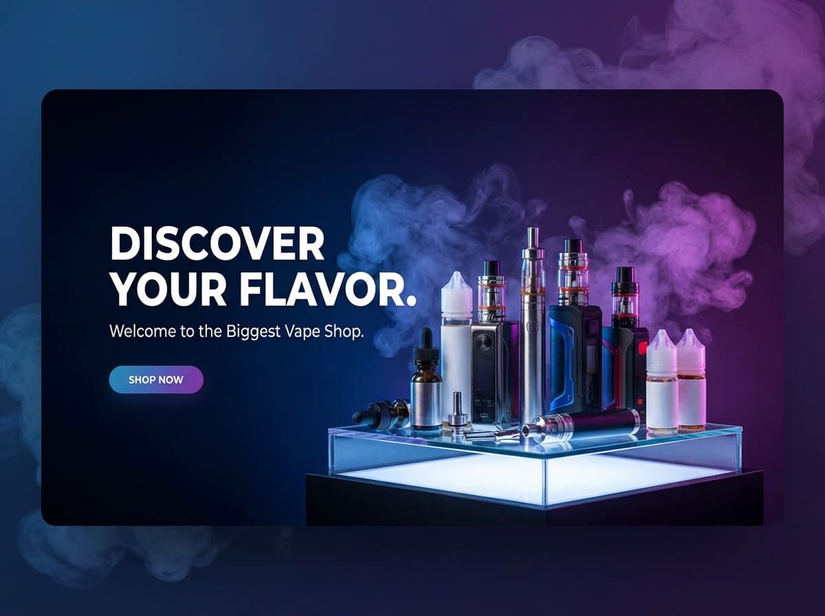 Build Biggest Vape Shop Websites Instantly | AI Builder website preview