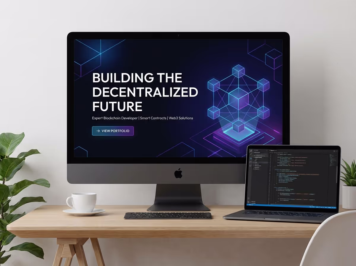 Build Blockchain Developer Portfolio Instantly | AI Builder website preview