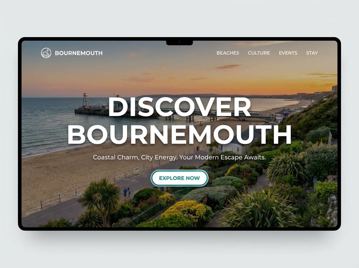Create a Bournemouth Tourism Website | AI Builder website preview