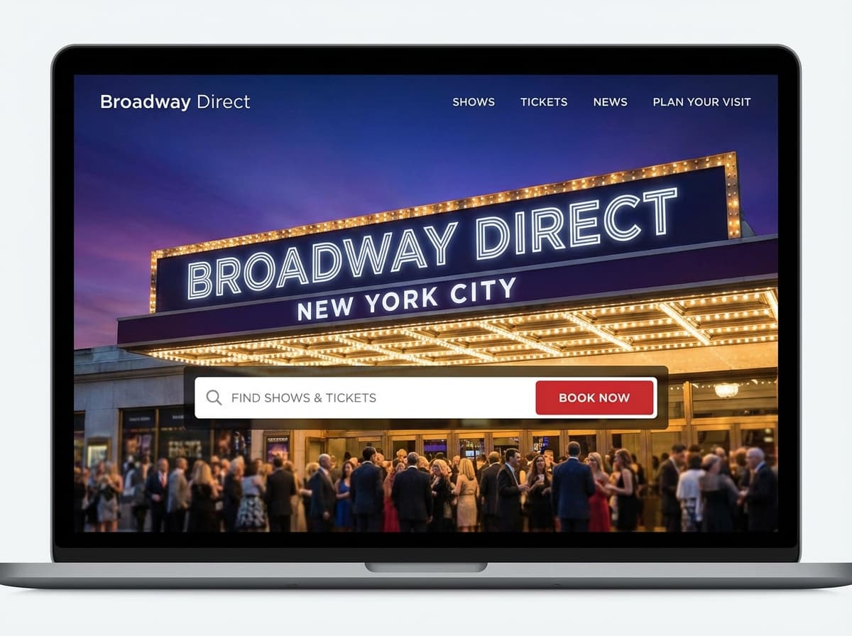 Make a Broadway Show Info Website Instantly | AI Builder website preview