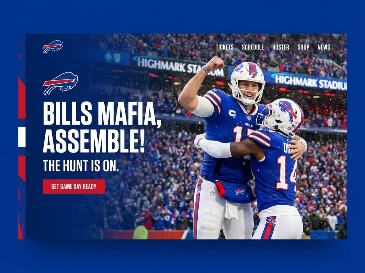 Build a Buffalo Bills Fan Site Instantly | AI Builder website preview