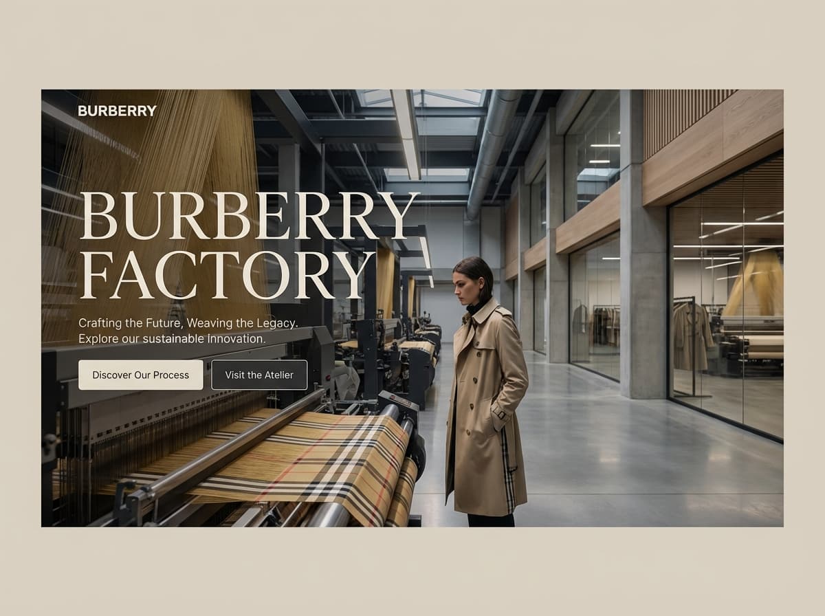 Make a Burberry Factory Style Online Store | AI Builder website preview