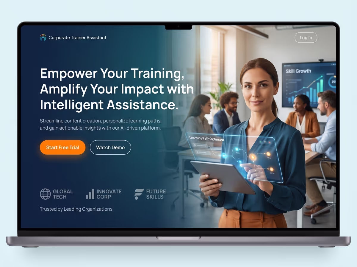 Create Corporate Trainer Assistant | AI Builder website preview