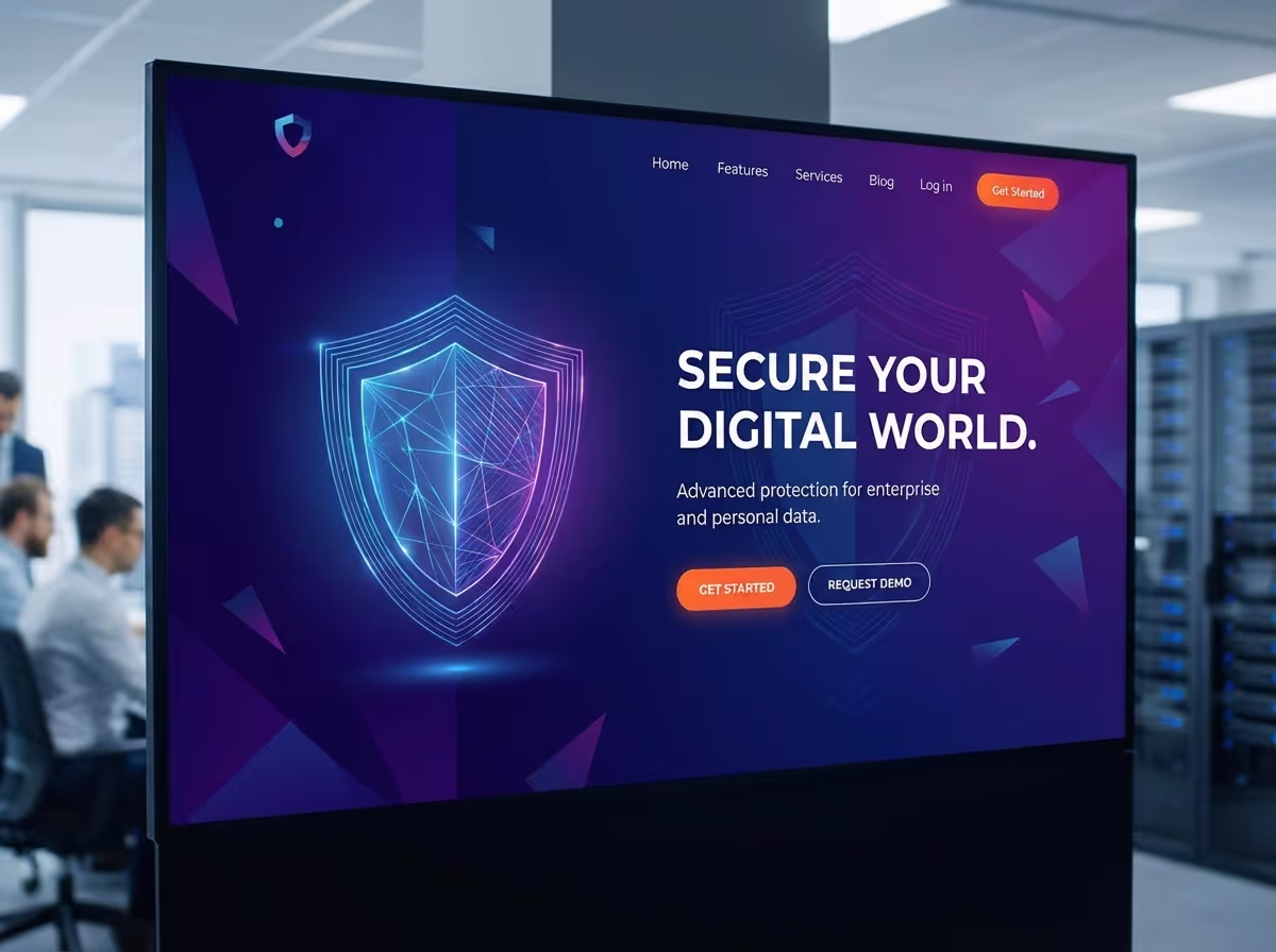 Create a Security Services Website | AI Builder website preview