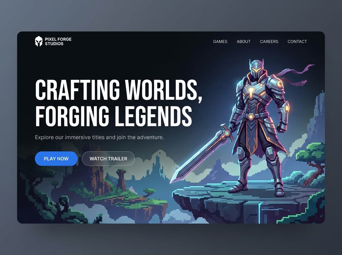 Game Studio website preview