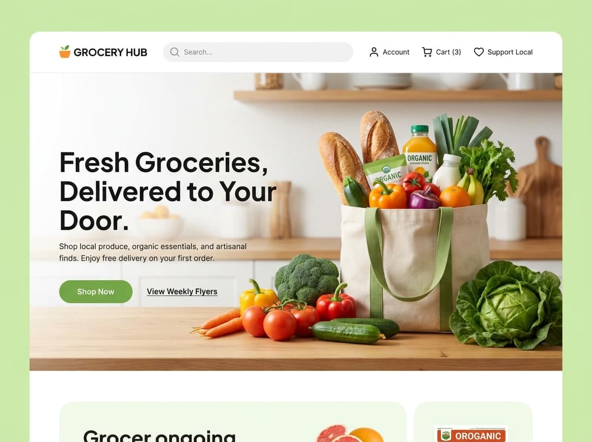 Grocery Ecommerce website preview