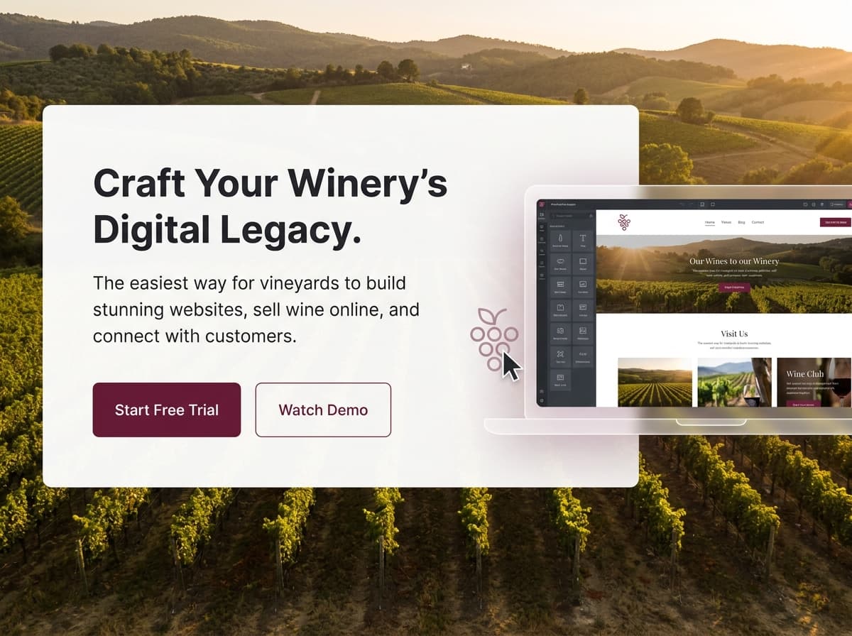 Winery website preview