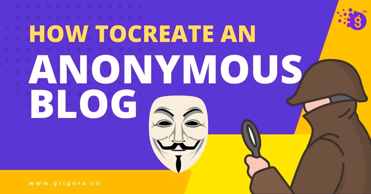 create an anonymous blog