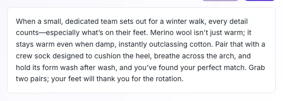 Blog Intro Rewrite showing its result