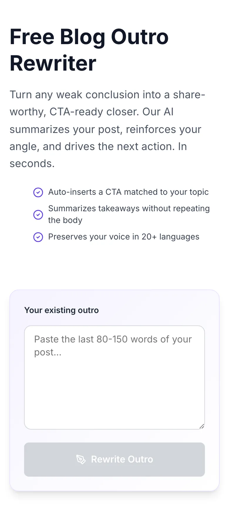 Empty Blog Outro Rewrite before any input