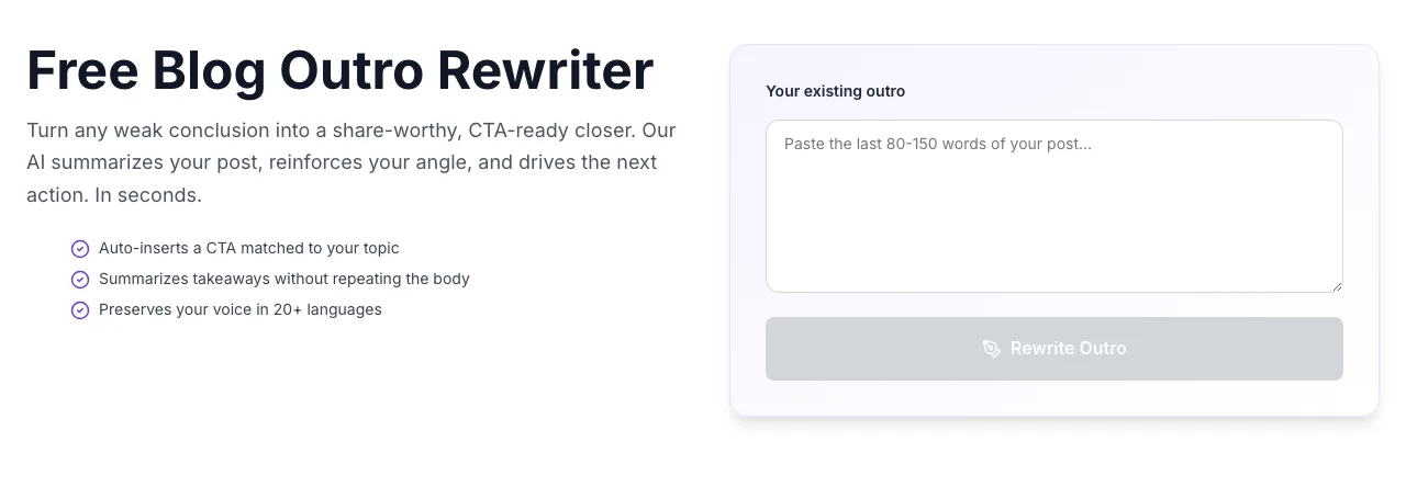 Empty Blog Outro Rewrite before any input