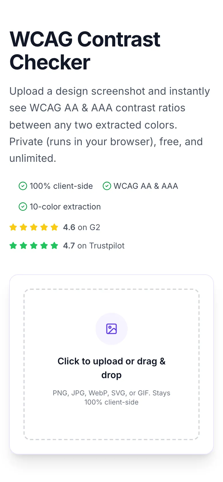 Empty Contrast Checker SEO before any input