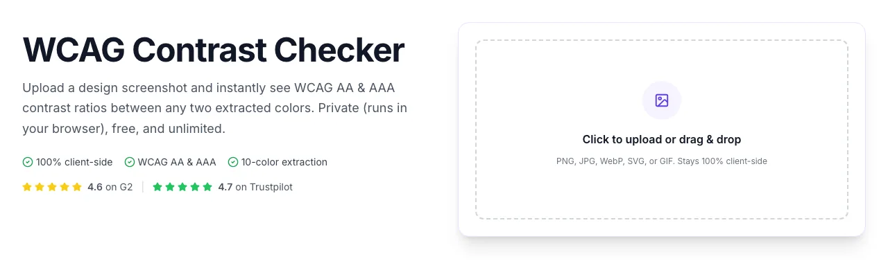 Empty Contrast Checker SEO before any input