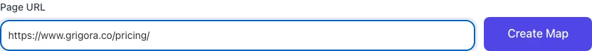Internal Link Map Creator with input filled in