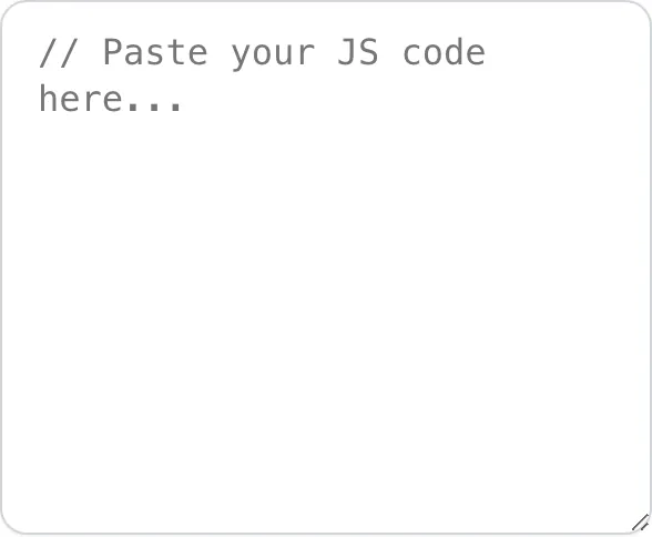 Empty Js Minifier before any input