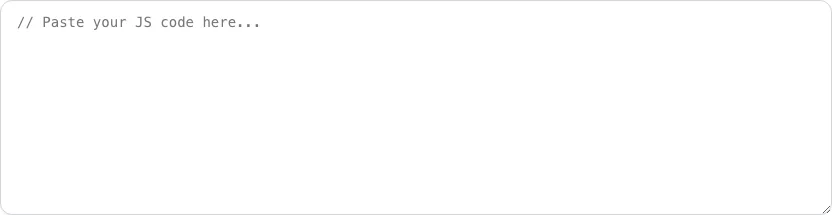 Empty Js Minifier before any input