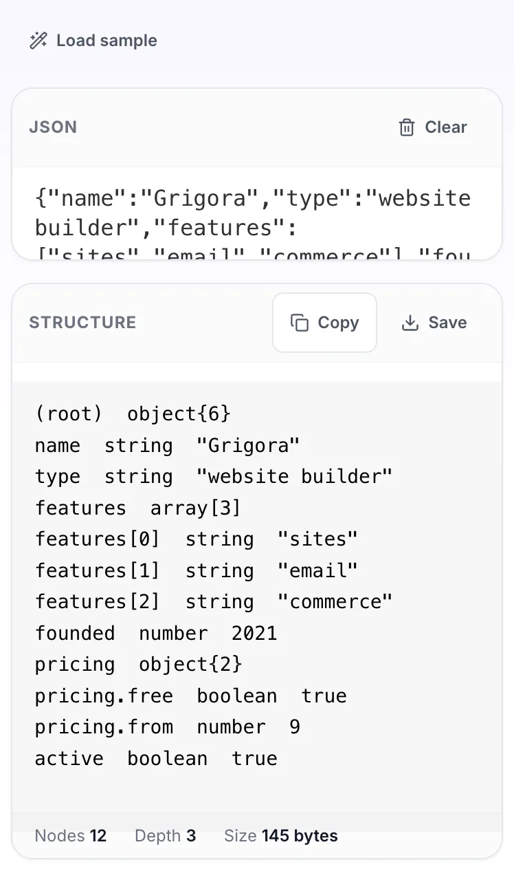 JSON Viewer with input in place