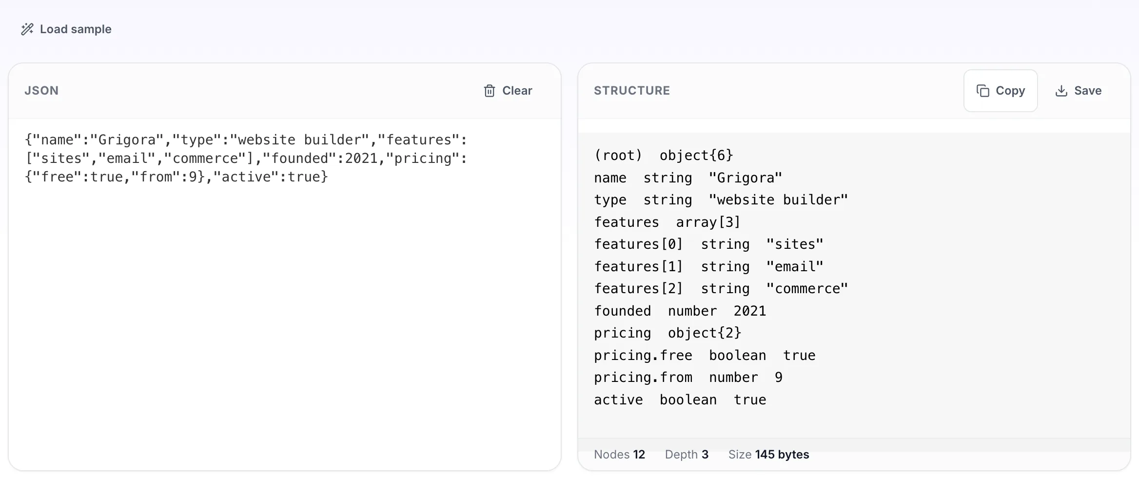 JSON Viewer with input in place