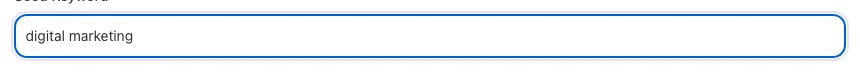Keyword Topic Mapper showing its result
