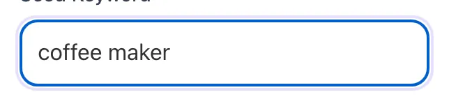 Keyword Variation Generator showing its result