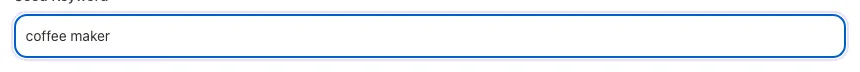 Keyword Variation Generator showing its result