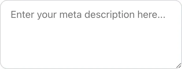 Empty Meta Description Length Checker before any input