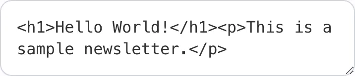 Empty Newsletter Preview Tool before any input